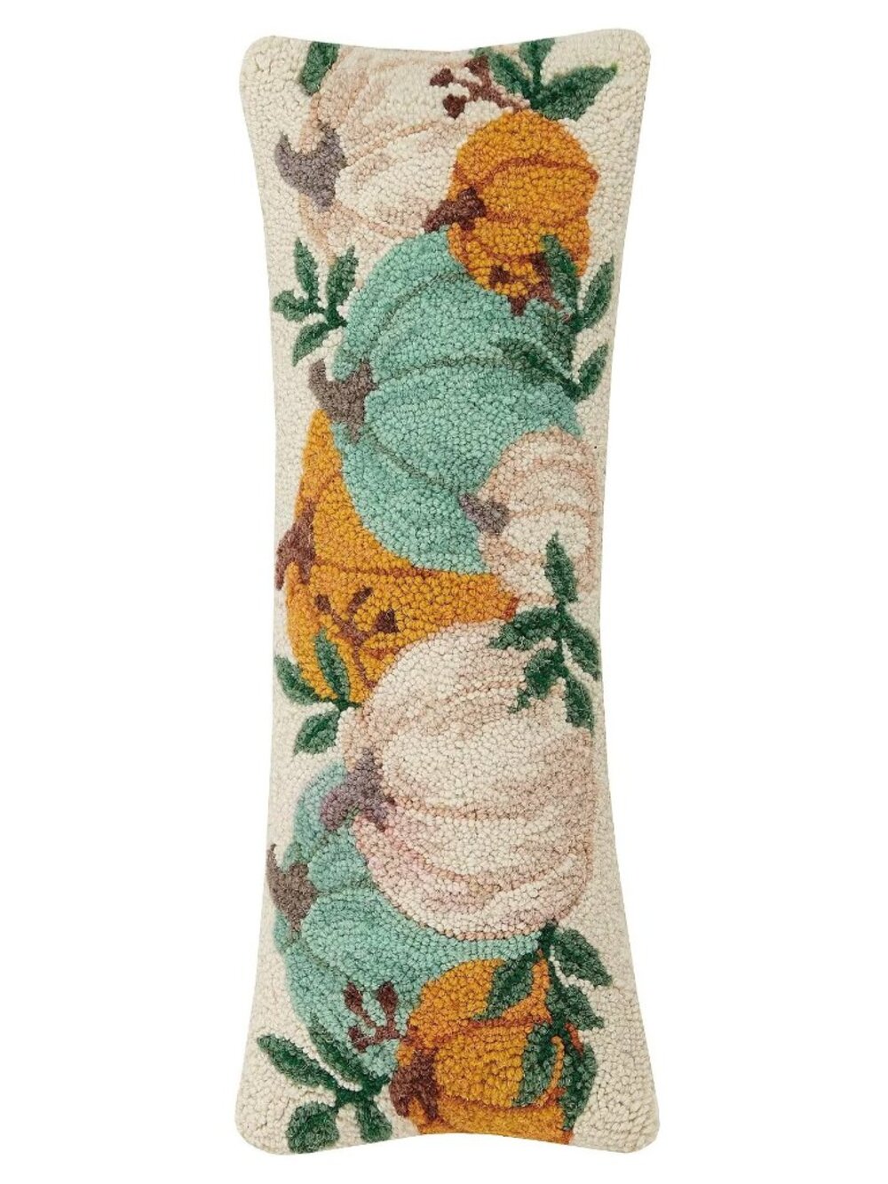 Peking Handicraft Harvest Collection Pumpkin Festival Hook Lumbar Pillow - 9x24